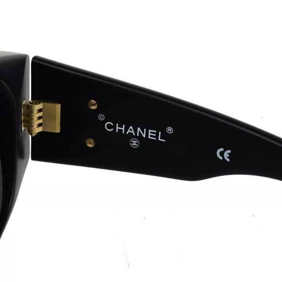 CHANEL CC Logo Sunglasses Eye Wear Plastic Black GHW - Picture 12 of 12
